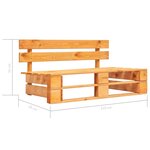 vidaXL Banc palette de jardin bois marron miel