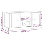 vidaXL Meuble TV gris béton 100x35 5x45 cm bois d'ingénierie