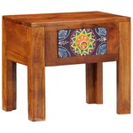 vidaXL Table d'appoint Marron 40 x 30 x 36 cm Bois d'acacia massif