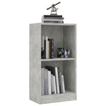 vidaXL Bibliothèque gris béton 40x24x75 cm bois d'ingénierie