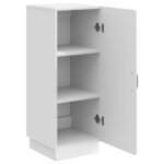 vidaXL Buffet Blanc brillant 33 x 34 5 x 87 cm Bois d'ingénierie