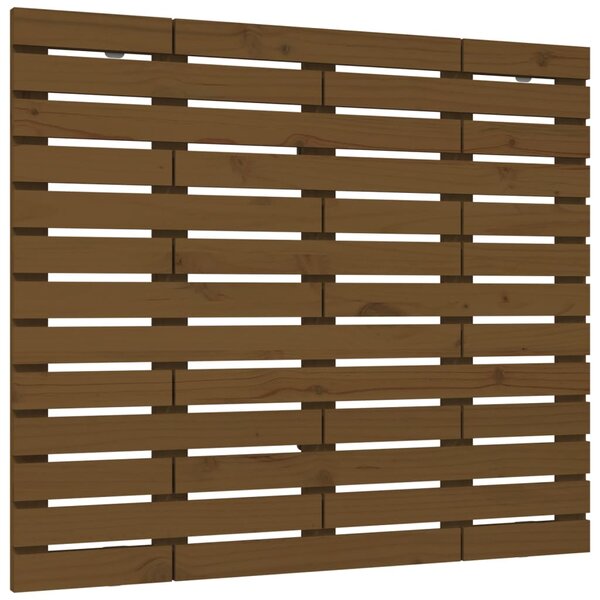 vidaXL Tête de lit murale Marron miel 126x3x91 5 cm Bois massif de pin