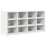 vidaXL Cabinet à chaussures Blanc 103x30x51 cm Bois d'ingénierie