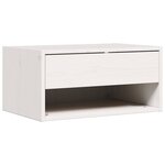 vidaXL Table de chevet avec tiroir 2 Pièces Blanc 50 x 32 5 x 24 cm