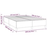 vidaXL Cadre de lit Bleu 140x190 cm Tissu
