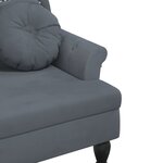 vidaXL Banc avec coussins gris foncé 120 5x65x75 cm velours