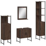 vidaXL Ensemble d'armoires de salle de bain 4 Pièces chêne marron