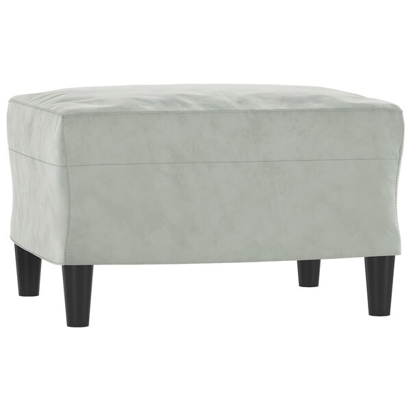 vidaXL Repose-pied Gris clair 60x50x41 cm Velours