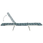 vidaXL Chaises longues pliables lot de 2 Acier tissu Motif de feuilles