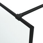 vidaXL Paroi de douche Noir 80x195 cm Verre ESG dépoli