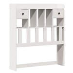 vidaXL Lit bibliothèque sans matelas blanc 75x190cm bois de pin massif