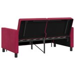 vidaXL Canapé-Lit Bordeaux Tissu