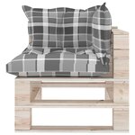 vidaXL Canapé palette de jardin 2 places et coussins pinède