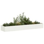 vidaXL Jardinière blanc 360x80x40 cm acier
