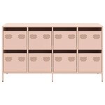 vidaXL Buffet rose 135x39x73 5 cm acier laminé à froid