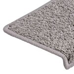 vidaXL Tapis d'escalier 30 pièces 65 x 21 x 4 cm Gris Bord rectangulaire