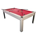 Billard américain harmony 6ft - 206 5 x 116 5 x 80 cm avec accessoires et plateau dînatoire - couleur hêtre