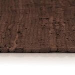 Vidaxl tapis chindi coton tissé à la main 120 x 170 cm marron