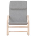 vidaXL Chaise de relaxation Gris clair Tissu