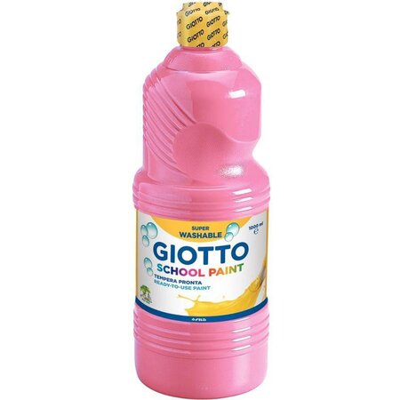 Flacon de 1L de gouache liquide lavable GIOTTO SCHOOL PAINT rose