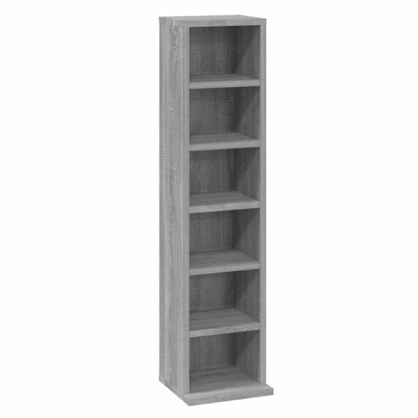 vidaXL Armoire à CD Sonoma gris 21x20x88 cm Bois d'ingénierie