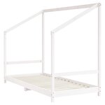 vidaXL Cadre de lit d'enfant blanc 2x(90x190) cm bois de pin massif