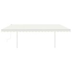 vidaXL Auvent automatique rétractable poteaux 5x3 5 m Crème