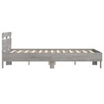 vidaXL Cadre de lit avec LED sans matelas sonoma gris 120x200 cm