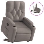 vidaXL Fauteuil inclinable taupe tissu