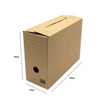 Pack and Move - Lot de 4 boites archives Taille M - 54 x 36 x 28 cm - Caisse de stockage incluse