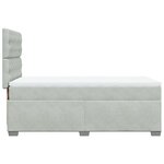 vidaXL Sommier à lattes de lit et matelas Gris clair 90x190 cm Velours