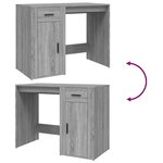 vidaXL Bureau Sonoma gris 100x49x75 cm Bois d'ingénierie