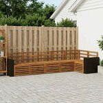 vidaXL Ensemble de canapé d'angle 6 Pièces Naturel Bois d'Acacia Massif