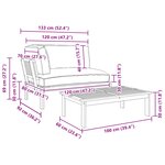 vidaXL Ensemble de Canapés Uni 2 Pièces Anthracite Bois d'Acacia Massif