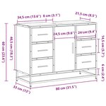 vidaXL Armoire lavabo de salle de bain chêne marron bois d'ingénierie