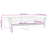 vidaXL Lit de jour sans matelas noir 100x200 cm similicuir