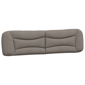 vidaXL Coussin de tête de lit taupe 200 cm tissu