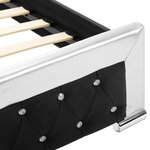 vidaXL Cadre de lit Noir Similicuir 180 x 200 cm