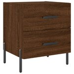 vidaXL Tables de chevet 2 Pièces chêne marron 40x35x47 5 cm