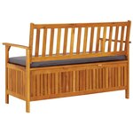 vidaXL Banc de rangement de jardin 120 cm Bois d'acacia solide