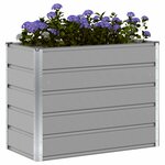 vidaXL Jardinière Gris clair 480 x 50 x 45 cm Acier galvanisé