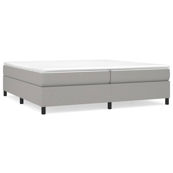 vidaXL Cadre de lit Gris clair 200x200 cm Tissu