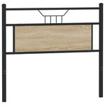 vidaXL Tête de lit chêne sonoma 107 cm bois d'ingénierie et acier