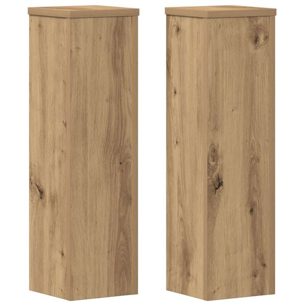 vidaXL Supports pour plantes 2 Pièces chêne artisanal bois d'ingénierie