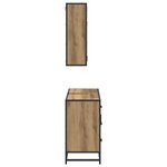 vidaXL Ensemble de mobilier de salle de bain 2 Pièces chêne artisanal