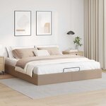 vidaXL Cadre de lit ottoman sans matelas cappuccino 200x200 cm