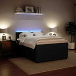 vidaXL Sommier à lattes de lit avec matelas Noir 140x200 cm Velours