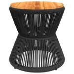 vidaXL Table basse avec base en fil de fer noir bois d'acacia massif