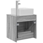 vidaXL Vanité de lavabo mural Sonoma gris 53 x 34 5 x 63 cm