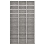 vidaXL Armoire à CD Gris béton 102x16x177 5 cm Bois d'ingénierie